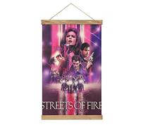 Perchas de película de desplazamiento magnético calles de fuego póster DIY pared tela decoración colgante pinturas marco soporte para sala de estar