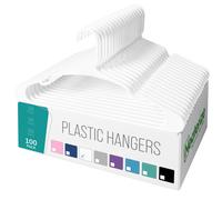 Perchas de pl stico NEATERIZE para ropa, paquete de 100, para adultos. Perchas de pl stico. Perchas perfectas para ahorrar espacio en el armario.