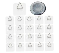 Perchas de placa, 20 piezas de colgadores de placa para la pared, imagen adhesiva invisible, soporte de plástico de 2.4x2.4 pulgadas para marcos de fotos, pinturas, imagen adhesiva