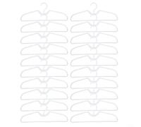 Perchas de plástico antideslizantes de cuello corto diseñadas para ahorrar espacio vertical y almacenamiento seguro de ropa, adecuadas para camisas, vestidos y chaquetas (20 piezas)