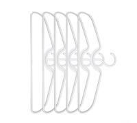 Perchas de plástico de cuello corto con hombros antideslizantes para ahorrar espacio, organización de armario, color blanco, diseño ligero para camisas, blusas y chaquetas, solución de almacenamiento