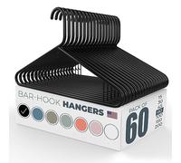 Perchas de plástico Resistente Fabricadas en Estados Unidos a Granel, Paquete de 20, 30, 50, 100 Unidades, para lavandería, Abrigos, de plástico, Ganchos de plástico Resistente para Armario y Perchas