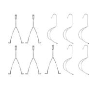 Perchas de secado para puerta de armario, soportes colgantes de acero inoxidable de 13 cm, clips de suspensión de curado de pintura, accesorios de acabado que ahorran espacio, revestimiento de panel