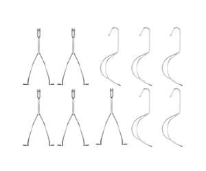 Perchas de secado para puerta de armario, soportes colgantes de acero inoxidable de 13 cm, clips de suspensión de curado de pintura, accesorios de acabado que ahorran espacio, revestimiento de panel