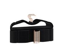 Perchas de terciopelo para cuello corto, superficie de fieltro antideslizante, diseño que ahorra espacio con ranuras antideslizantes y forma de hombro, ganchos giratorios de 360°, duraderas para