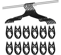 Perchas de Viaje, Perchas Plegables y portátiles imprescindibles para cruceros, para Prendas, Accesorios de Viaje, Secado de Ropa, 12 Unidades, Negro
