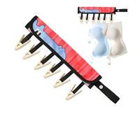 Perchas de viaje plegables compactas, estante de lavandería de secado rápido, sistema de 6 clips de 15.2 x 7.5 pulgadas, colgador de gancho, juego de diseño plegable de clip de viaje, compacto