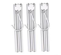 Perchas de viaje plegables, paquete de 3 perchas de aluminio, ahorro de espacio y diseño ligero, organización sin arrugas, para viajeros frecuentes y uso en hoteles