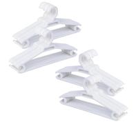 Perchas Infantiles de Plástico - Pack de 48 Unidades | Color Blanco | Tamaño 26,8x13,2 cm | Perchas Ligeras y Resistentes para Ropa de Niños - Fabricadas en España