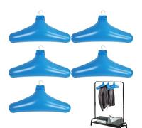 Perchas inflables, perchas inflables de viaje - Perchas de viaje estables de PVC, 5 piezas, plegables para maleta, percha que ahorra espacio, gancho de metal, soporte de secado de ropa plegable anti