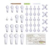 Perchas invisibles para colgar cuadros 43 unidades, ganchos de pared sin rastro, ganchos para fotos de pared dura, ganchos de pared seca, resistentes, para cuadro de pintura (39 kg, 6 tipos)