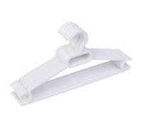 Perchas Multiusos 37x18 cm - Plástico Resistente y Ligero | Color Blanco - Pack 12 Unidades | Perchas Versátiles para Ropa de Tamaño Medio | Diseño Fino para Ahorrar Espacio - Fabricado en España