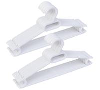 Perchas Multiusos 37x18 cm - Plástico Resistente y Ligero | Color Blanco - Pack 24 Unidades | Perchas Versátiles para Ropa de Tamaño Medio | Diseño Fino para Ahorrar Espacio - Fabricado en España