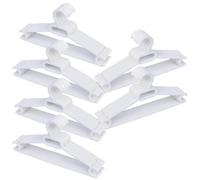 Perchas Multiusos 37x18 cm - Plástico Resistente y Ligero | Color Blanco - Pack 72 Unidades | Perchas Versátiles para Ropa de Tamaño Medio | Diseño Fino para Ahorrar Espacio - Fabricado en España