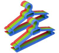 Perchas Multiusos 37x18 cm - Plástico Resistente y Ligero | Multicolor - Pack 24 Unidades | Perchas Versátiles para Ropa de Tamaño Medio | Diseño Fino para Ahorrar Espacio - Fabricado en España