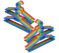 Perchas Multiusos 37x18 cm - Plástico Resistente y Ligero | Multicolor - Pack 48 Unidades | Perchas Versátiles para Ropa de Tamaño Medio | Diseño Fino para Ahorrar Espacio - Fabricado en España