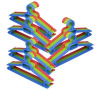 Perchas Multiusos 37x18 cm - Plástico Resistente y Ligero | Multicolor - Pack 72 Unidades | Perchas Versátiles para Ropa de Tamaño Medio | Diseño Fino para Ahorrar Espacio - Fabricado en España