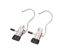 Perchas Pantalones 5/10 Piezas de Pinzas for Ropa Interior sin Costuras, for guardarropa, Antideslizantes for tendedero, Abrazadera Acero Inoxidable Tres Caracteres(Black,5PCS)