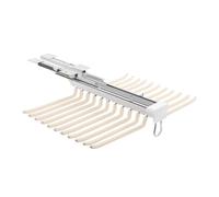 Perchas para 22 Pantalones, Pantalonero Extraible para Armario, Antideslizante, Barra Extensible para Colgar Ropa, Organizador Perchero para Toalla Sostén Falda Jean Bufandas, Beige