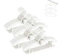 Perchas para bebés 20 Unidades, 29-37cm Extensibles Antideslizantes Blanco