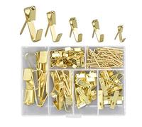 Perchas para cuadros con clavos,YMWALK 130 piezas de alta resistencia Foto Ganchos para cuadros Kit para colgar cuadros Hardware para colgar para lienzo, cuadros de oficina, reloj, espejo