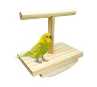 Perchas para jaula - Madera Bird Perch with Rocking, Parrot Desktop Stand Pergola Style | Wooden Toy Training Station Swinging Interactive Monitor Setup for Desk Window Outside