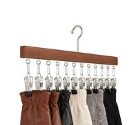 Perchas para Leggings - Organizador de Armario con 12 Clips | Pantalone Falda Sombrero Bufanda Percha | Estante de Almacenamiento de Armario Que Ahorra Espacio para Pantalones Vaqueros, Pantalones co