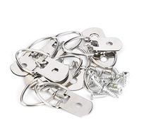 Perchas para marcos de fotos Ganchos de pared de hierro 50 piezas Hardware para colgar fotos de alta resistencia para marcos de obras de arte Pinturas Espejos Plata Cian Bronce (Tipo B)