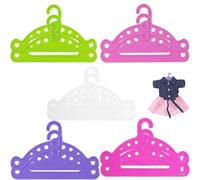 Perchas para Muñecas de Plástico,10 Piezas Colgadores para Ropa de Muñecas,Accesorios para Casa de Muñecas,Soporte Resistente para Vestidos de Barbie