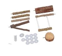 Perchas para Pájaros, 6 uds., Tenedor de Madera para Soporte de Percha para Loros, Plataforma de Percha de Múltiples Ramas, Hamaca, Columpio, Juguete para Cacatúas, Pájaros