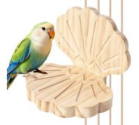 Perchas para Pájaros De Jaula,Plataforma de Descanso de Madera | Percha De Madera para Cacatúa NINFA | para Pinzón Loro Canario Periquito Agapornis Cacatúa