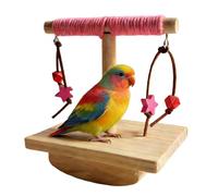 Perchas para pájaros para jaula | Juguetes de madera para cacatúa, juguete de sobremesa de tortolitos | para guacamayo, sala de estar, dormitorio, estudio, oficina en casa, padres, entrenadores