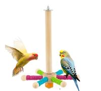 Perchas para pájaros, soporte giratorio interactivo de madera | Juguete giratorio para pájaros, para animales pequeños y medianos descansar gastar energía luchar contra el aburrimiento