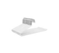 SONGMICS Perchas para Pantalones, Juego de 20, Perchas de Metal para Pantalones con Funda Antideslizante, 38 cm de Ancho, Ahorran Espacio, Blanco CRI004WT-20