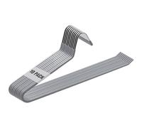 Perchas para Pantalones con Lado Abierto, 10 Piezas Metal Perchas para Pantalones Perchas Pantalones Ahorra Espacio, Antideslizantes, Organizador de Pantalones, Vaqueros, Ropa, Toallas (Gris)