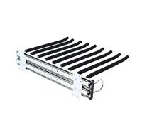 Perchas para pantalones Perchero Retráctil Izquierdo, 9 Percheros for Pantalones, Ahorro de Espacio, con Tiras Antideslizantes, Organizador for , Riel for Armario, Negro y Plata Perchas para faldas