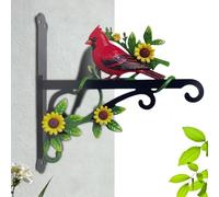 Perchas para plantas, soporte de metal resistente al óxido, cuenta con un brazo estructural soldado por continuo resistente para evitar que se rompa debajo de cestas de flores húmedas, protección