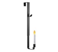 Perchas para puerta de entrada - Varilla de soporte para candelabro LED de 15 pulgadas, percha de metal duradera antiarañazos, accesorio de entrada festivo resistente a la intemperie, para puertas del