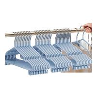 Perchas para Ropa Perchas de Metal Antideslizantes con Ganchos for Trajes, Abrigos y Ropa, sin Dejar Rastro, con Muescas Redondas, 10 Unidades(Blue)