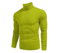 Perchas para Suéteres Invierno Suéter De Lana Cuello Redondo Pullover Bottoming Camisa Cuello Top Suéter Navidad 2 Años, Menta verde, L