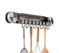 Perchas Para Utensilios De Cocina - Ganchos Para Utensilios De Pared, Estante De Montaje Con Con 8 Ganchos, Organizador De Espátula Acrílica Sin Taladro Para Armario De Spa, Entrada, Casillero