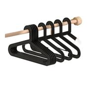 Perchas Perchero Antideslizante de plástico Grueso for el hogar, Ideal for secar Ropa en dormitorios y No Deja Marcas(Black,10Pcs)
