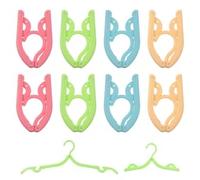 Perchas plegables de viaje de 8 piezas - Perchas de viaje portátiles y plegables, diseño antideslizante, antideslizante y poco espacio para el hogar, el hotel, viajes portátiles y duraderos (4 colores