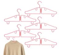 Perchas Plegables - Perhas para Trajes | portátiles para Ropa de Viaje para artículos Esenciales de Crucero, Paquete de 5, tendedero Ligero Antideslizante Que Ahorra Espacio para Hotel,
