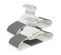 Perchas Relaxdays, Juego de 50 Unidades, Goma Antideslizante, Barra en U, Soporte para Corbatas, Blancas.