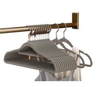 Perchas Ropa 1Pcs Flocked Non-Slip Hanger Space Saving Folding Clothes Drying Rack Organizer Sturdy Hangers Tools(Dark Grey 1pc)