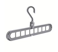 Perchas Ropa 9 Hole Foldable Hanger Wardrobe Space Saving Storage For Clothes Drying Hangers Organizers Rack Coat Pants(1 Gray 9 Holes)