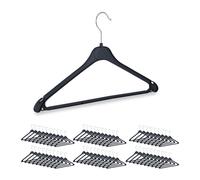 Perchas ropa ganchos giratorios 60 unidades plástico perchas negras 50 g