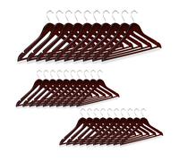 Perchas ropa madera Pack 60 unidades Perchas pantalones Perchas madera marrones