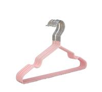 Perchas Ropa Non-Slip Hangers Heavy Space Saving Metal & Rubber Coating Clothes For Jeans Slacks Suit Coat Rack(Pink)